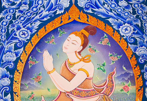 istock Painting Art Thai style mural in temple 188031929