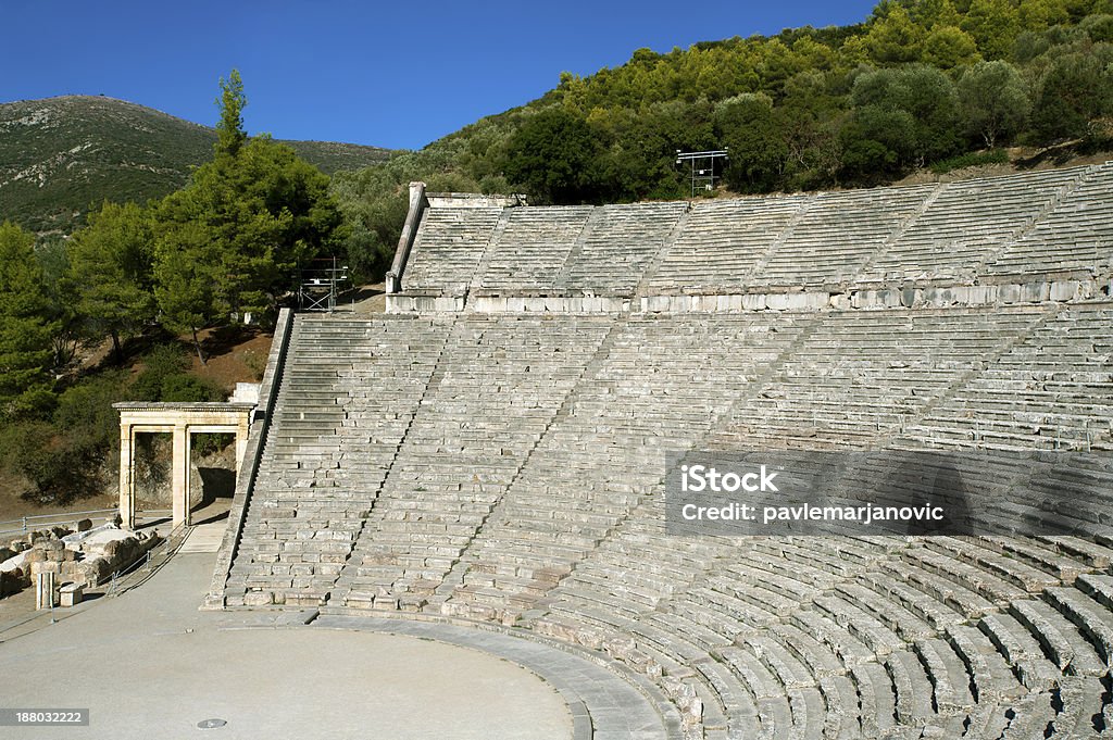 Epidaurus, antigo teatro na Grécia - Royalty-free Anfiteatro Foto de stock