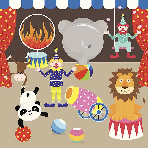 Vector illustration of Circus Carnival Elements