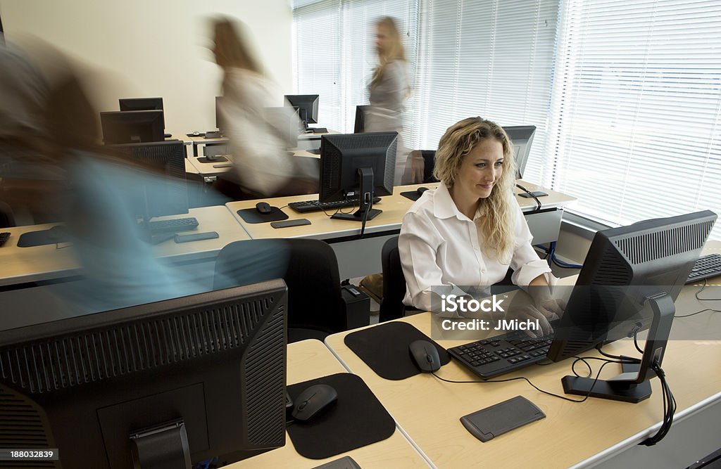 Person Ina Computer Lab Computer Lab Stock Photo - Download Image Now - Adult Student, IT ...