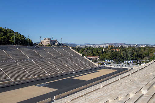 Athens, Greece - 19th November 2023: The Panathenaic Stadium in Athens, Greece