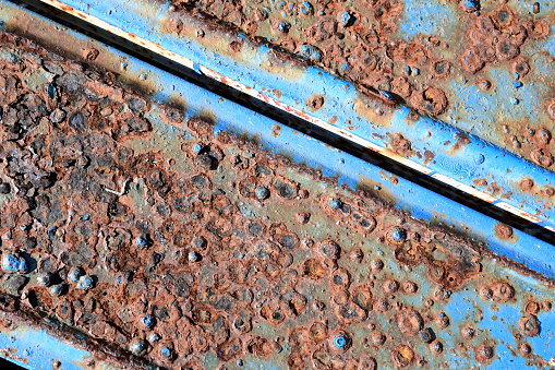 Rusty metal plate.