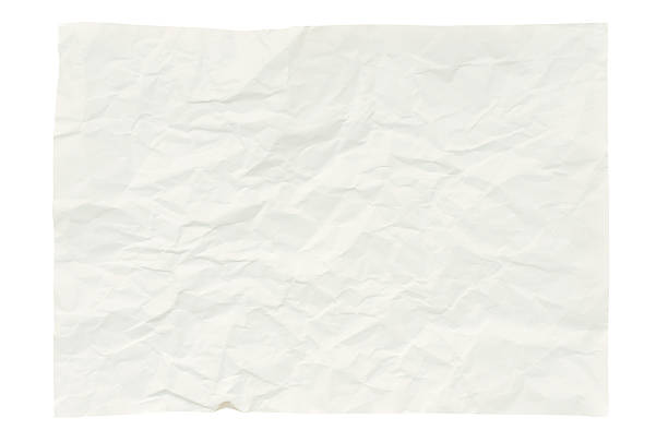 istock Wrinkled paper isolated on white 188037796