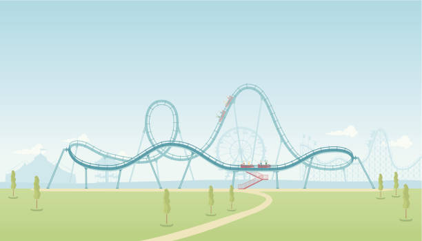 kuvapankkikuvitukset aiheesta vuoristorata-teemapuisto - vuoristorata