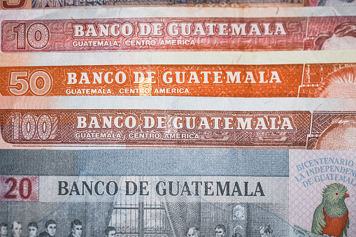 Guatemala money, Guatemalan currency symbol, financial concept