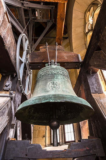 Old Church bell in a beautiful summer day