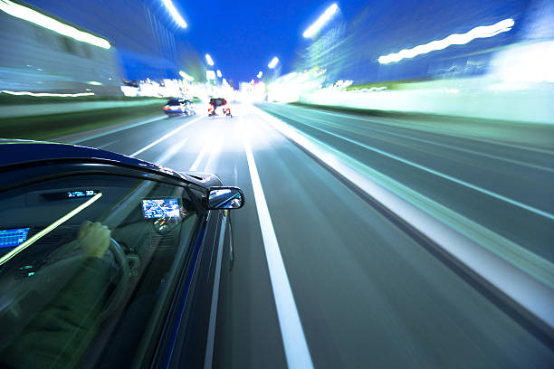 istock The car moves at great speed 188044139