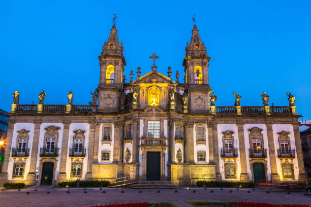 Church Saint Mark in Braga in a beautiful summer night, Portugal
