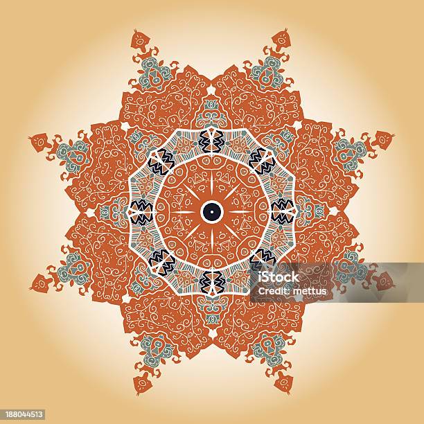 Oriental Mandala Do Motifname - Arte vetorial de stock e mais imagens de Alcatifa - Alcatifa, Amarelo, Bordado
