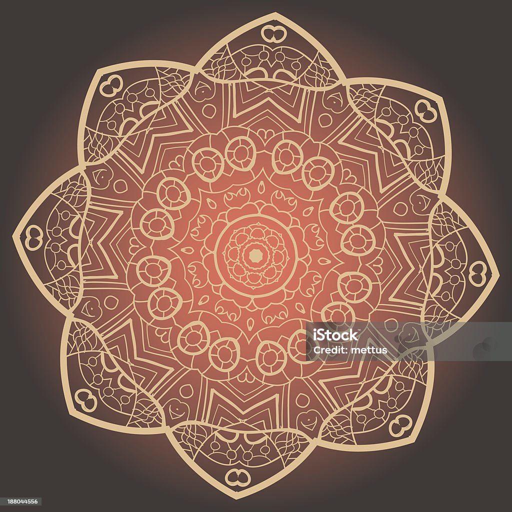Orientalische mandala-Motiv - Lizenzfrei Angeschlagen Vektorgrafik