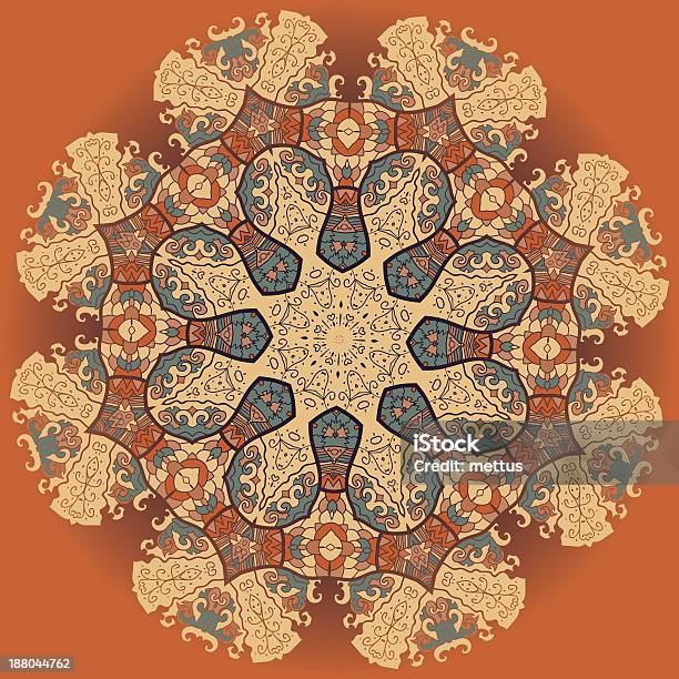 Oriental Motif Mandala Vecteurs libres de droits et plus d'images vectorielles de Broderie - Broderie, Circonvolution, Cultures