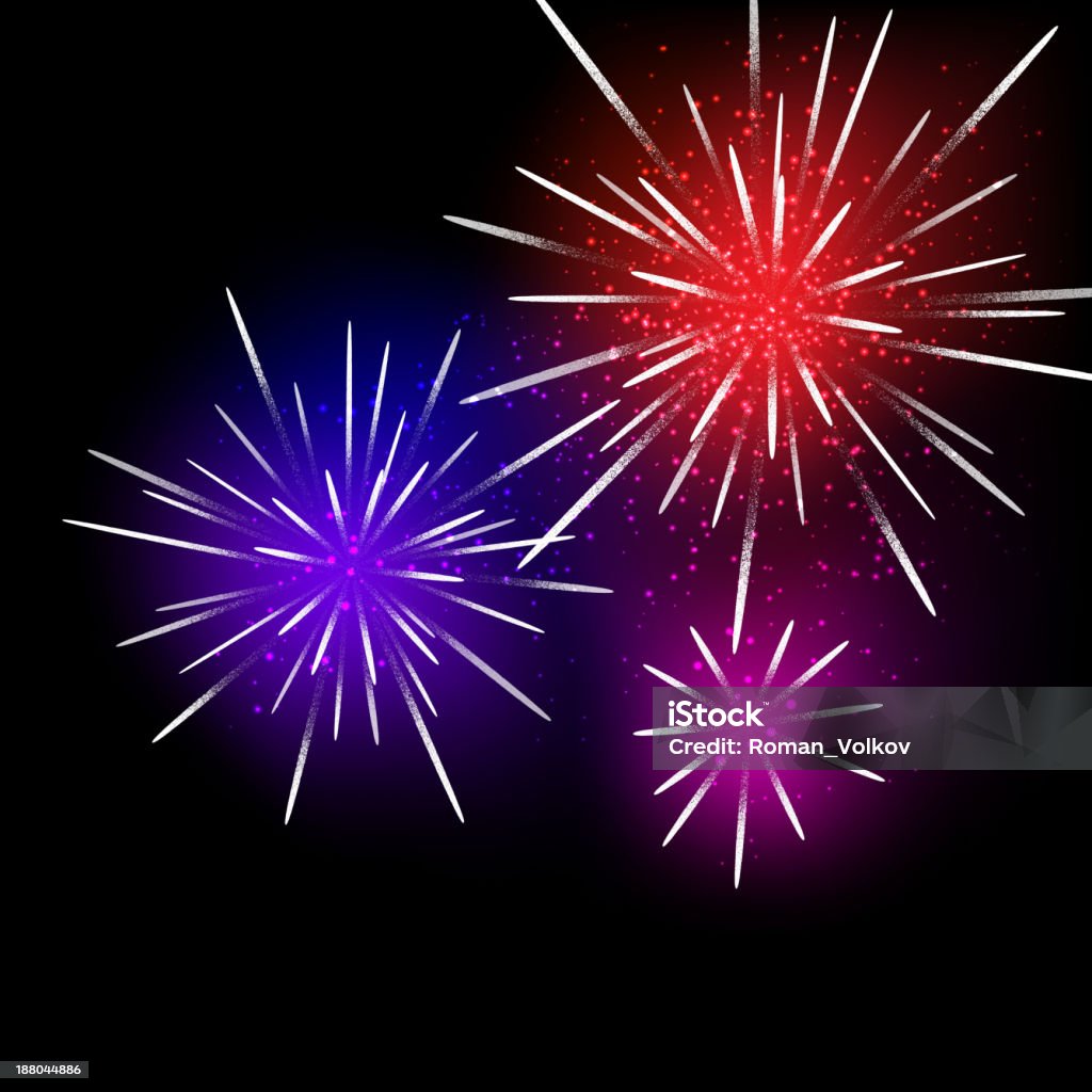 Fuegos artificiales de fondo - arte vectorial de Abstracto libre de derechos