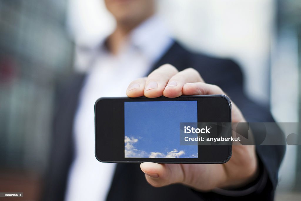smartphone w ręce - Zbiór zdjęć royalty-free (Aparat fotograficzny)