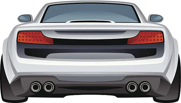 Vector illustration of Car back