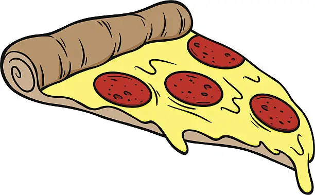Vector illustration of Pizza By The Slice