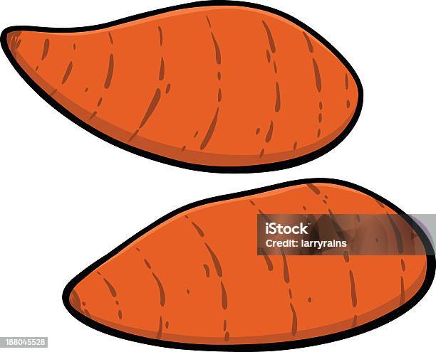A Simple Drawing Of Two New Sweet Potatoes Stock Illustration - Download Image Now - Sweet Potato, Cartoon, Vector