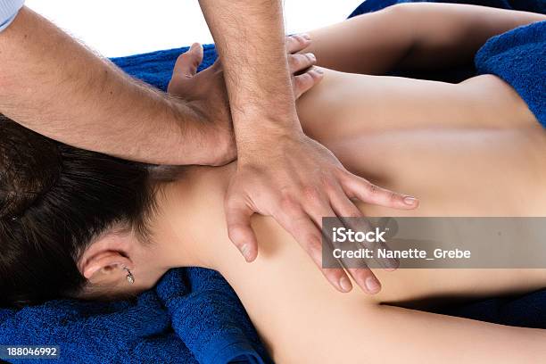Physiotherapist Massaging Patient Stock Photo - Download Image Now - Massaging, Sport, A Helping Hand