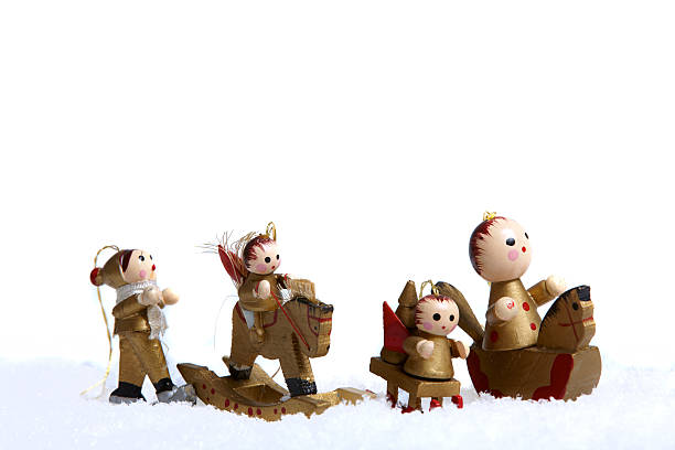 istock Small Wooden Christmas Figurine 188048016