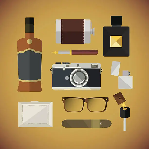 Vector illustration of Gentleman equipment