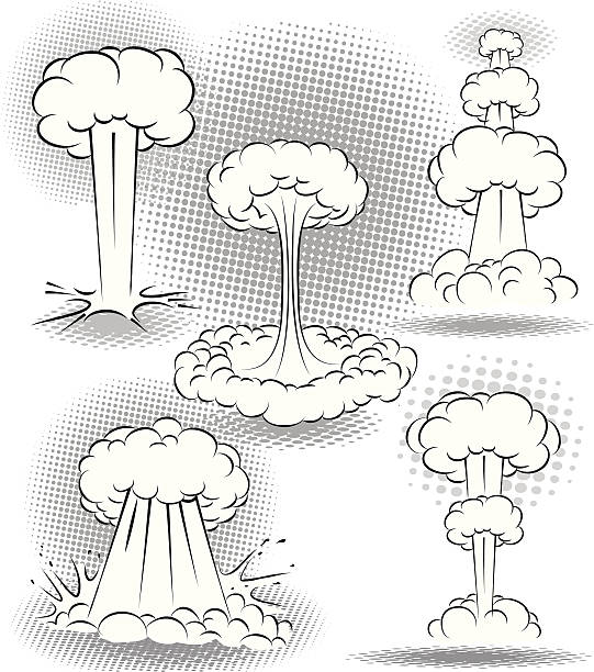 explosion blasen - mushroom cloud nuclear weapon exploding weapon stock-grafiken, -clipart, -cartoons und -symbole