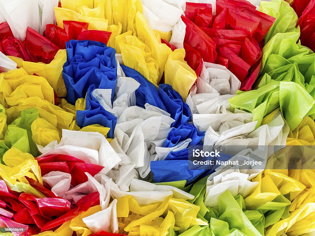Абстрактный красочные одноразовой пластиковой сумки - Стоковые фото Абстрактный роялти-фри