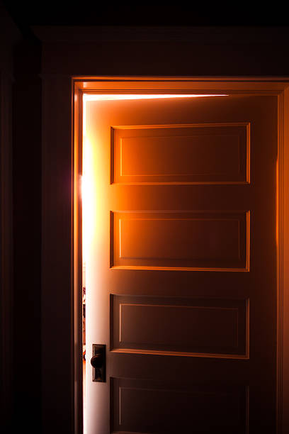 Door glow stock photo