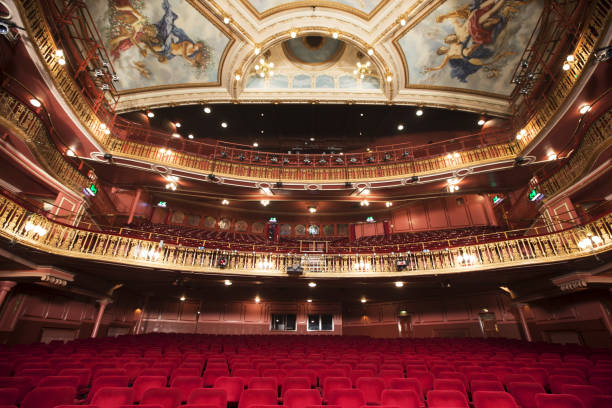 istock Balcony, seats and ornate ceiling in theater auditorium 188051562