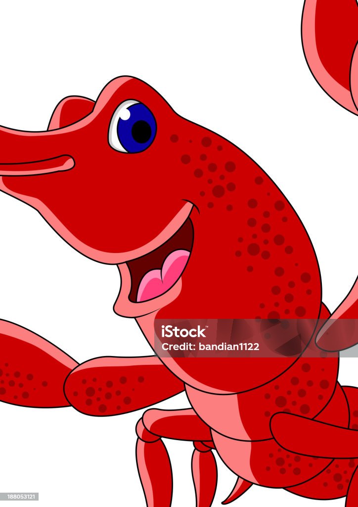 cute red shrimp cartoon thumb up vector illustration of cute red shrimp cartoon thumb up Animal stock vector