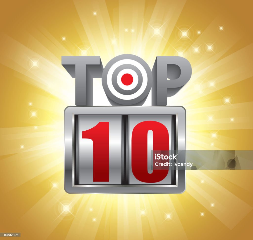 Top 10 - Royalty-free Lista dos dez melhores arte vetorial