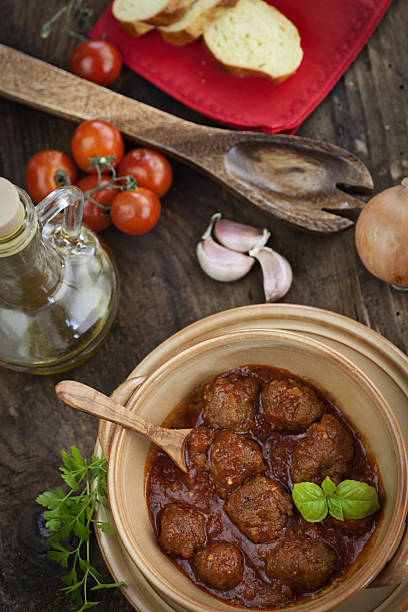 istock Italian cooking  - meat balls with basil 188054665