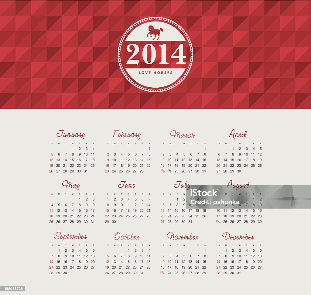 Kalendarz 2014 r. - Grafika wektorowa royalty-free (2014)