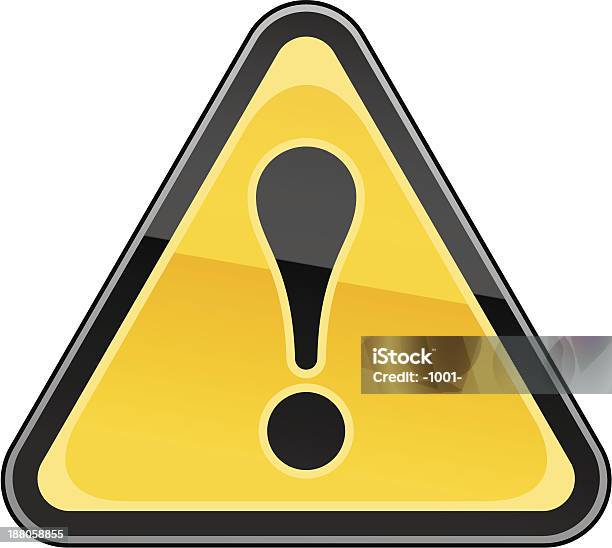 Znak Ostrzegawczy Uwaga Wykrzyknik Piktogram Czarnożółty W Kształcie Trójkąta - Stockowe grafiki wektorowe i więcej obrazów Bezpieczeństwo