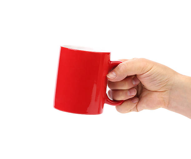istock Hand hold of red cup isolated 188059180