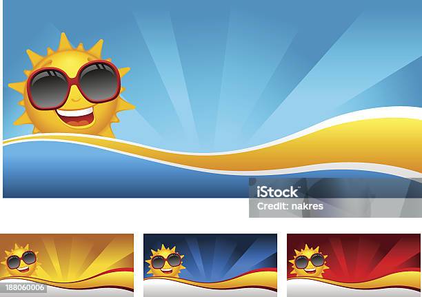 Sonnigen Banner Stock Vektor Art und mehr Bilder von Abstrakt - Abstrakt, Bildhintergrund, Blau