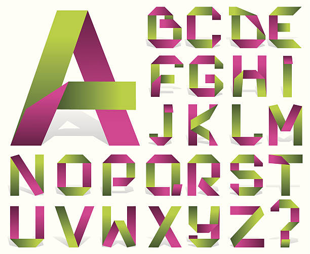 abs-band - ribbon typescript letter vector stock-grafiken, -clipart, -cartoons und -symbole