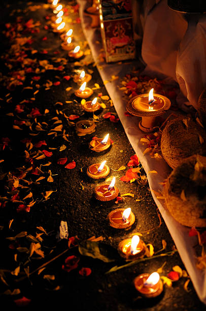 istock Candle light and rose petals 188060950