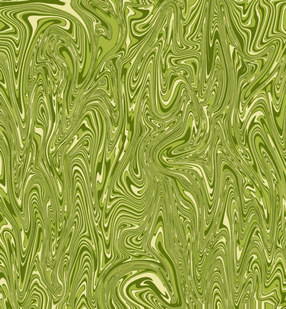 istock Vector illustration. Abstract wavy background in green and dark green tones. Spring concept. 1880636972