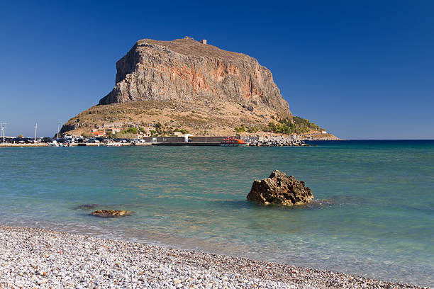 Monemvasia Rock stock photo