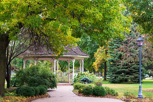 istock Beautiful gazebo in a park 188065625