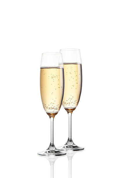 istock Two glasses of champagne ready for a celebration toast 188067154