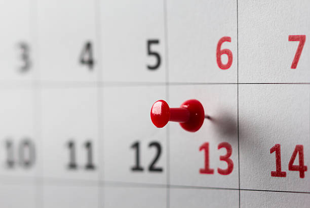 istock Appointments marked on calendar - Stock Image 188069440