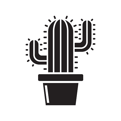 Cactus icon isolated on a white background. Vector illustration