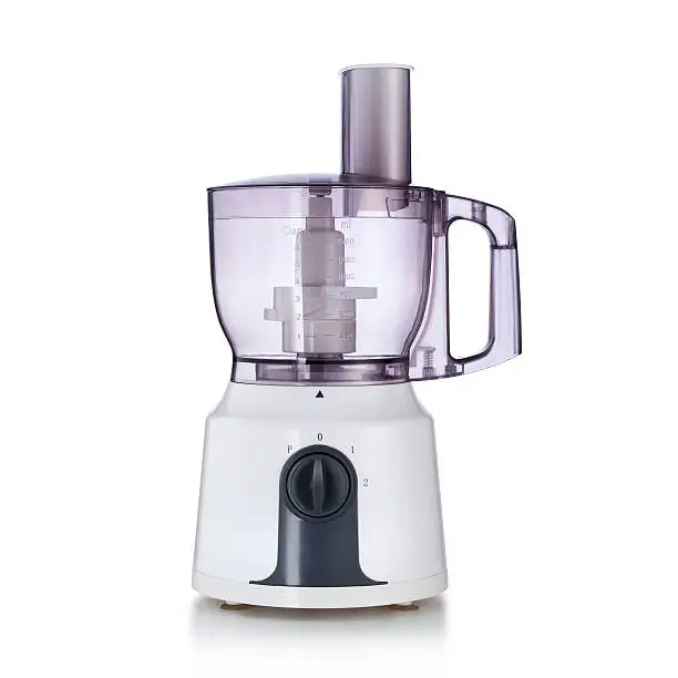 Food processor isolated on white, with clipping path
