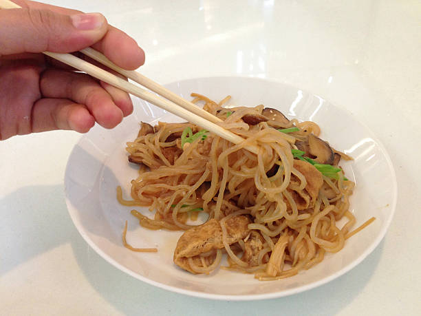 istock fried konjac noodles with mushroom and sauce 188072307