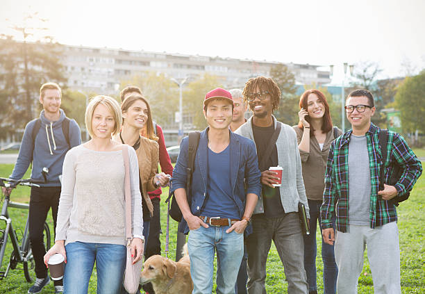 istock Group of young people outdoors. 188072536