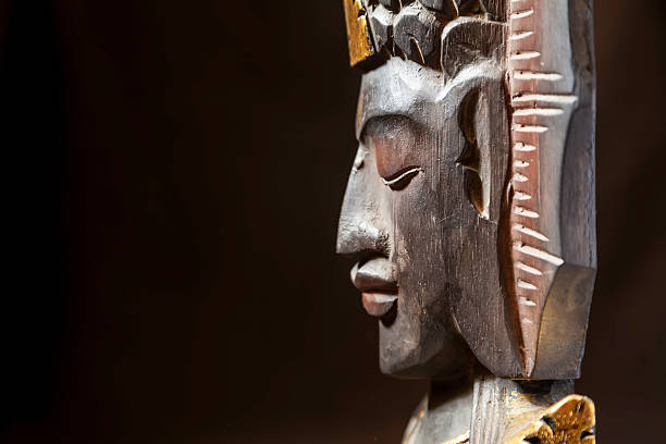 wood carving of African