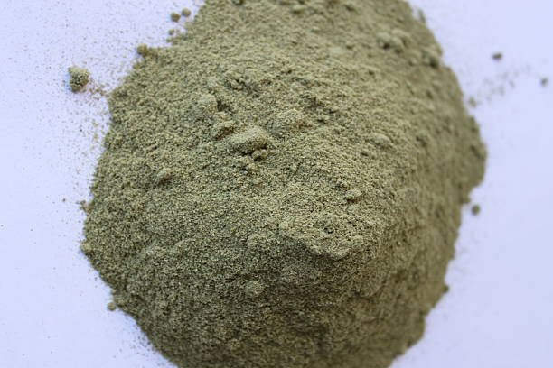 Rosemary Herb Powder Rosemary herb powder close up. di arginine malate powder for sports nutrition stock pictures, royalty-free photos & images