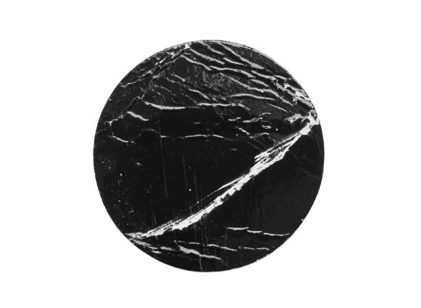 istock Black old scratched round paper sticker isolated on white background 1880831680