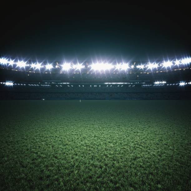 istock Soccer stadium field, soccer background 1880854201