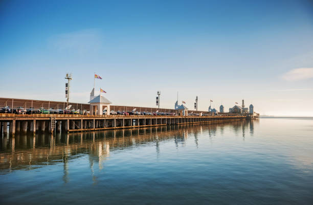Early morning at Cunningham Pier, Geelong, Corio Bay, Victoria, Australia